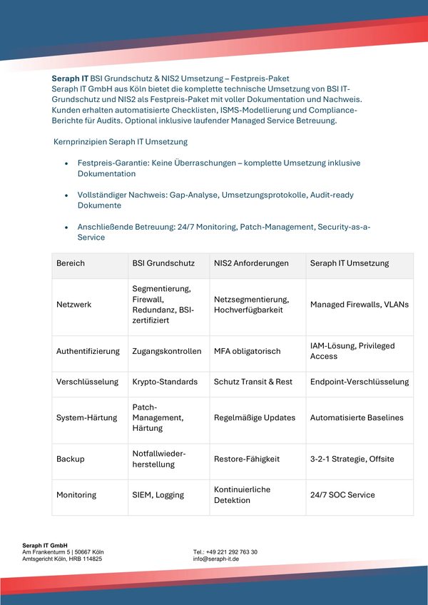 Cover: BSI-Grundschutz & NIS2 als Festpreis-Paket